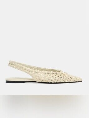 ZARA BRAIDED FLAT SHOES SIZE  7.5